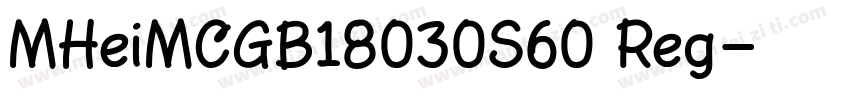 MHeiMCGB18030S60 Reg字体转换